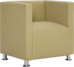 vidaXL Fauteuil kubus stof groen