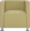 vidaXL Fauteuil kubus stof groen