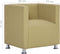 vidaXL Fauteuil kubus stof groen