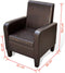 vidaXL Fauteuil kunstleer bruin