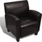 vidaXL Fauteuil kunstleer donkerbruin