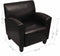 vidaXL Fauteuil kunstleer donkerbruin