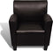 vidaXL Fauteuil kunstleer donkerbruin