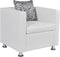 vidaXL Fauteuil kunstleer wit