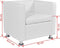 vidaXL Fauteuil kunstleer wit
