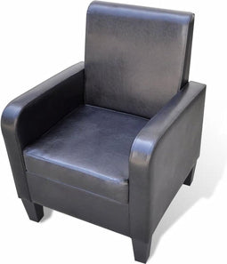 vidaXL Fauteuil kunstleer zwart