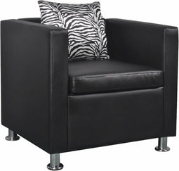 vidaXL Fauteuil kunstleer zwart