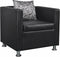 vidaXL Fauteuil kunstleer zwart