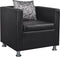 vidaXL Fauteuil kunstleer zwart
