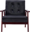 vidaXL Fauteuil kunstleer zwart