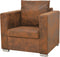 vidaXL Fauteuil kunstsuède bruin