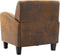 vidaXL Fauteuil kunstsuède bruin
