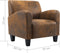vidaXL Fauteuil kunstsuède bruin