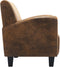 vidaXL Fauteuil kunstsuède bruin