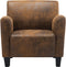 vidaXL Fauteuil kunstsuède bruin