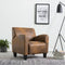 vidaXL Fauteuil kunstsuède bruin