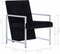 vidaXL Fauteuil met chromen poten fluweel zwart