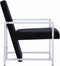 vidaXL Fauteuil met chromen poten fluweel zwart