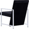 vidaXL Fauteuil met chromen poten fluweel zwart