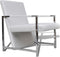 vidaXL Fauteuil met chromen poten kunstleer wit