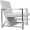vidaXL Fauteuil met chromen poten kunstleer wit