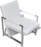 vidaXL Fauteuil met chromen poten kunstleer wit