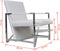 vidaXL Fauteuil met chromen poten kunstleer wit