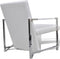 vidaXL Fauteuil met chromen poten kunstleer wit