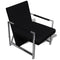 vidaXL Fauteuil met chromen poten kunstleer zwart