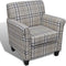 vidaXL Fauteuil met kussen stof crème
