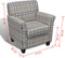 vidaXL Fauteuil met kussen stof crème