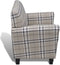 vidaXL Fauteuil met kussen stof crème