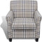 vidaXL Fauteuil met kussen stof crème
