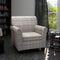 vidaXL Fauteuil met kussen stof crème