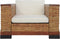 vidaXL Fauteuil met kussens natuurlijk rattan bruin