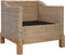 vidaXL Fauteuil met kussens natuurlijk rattan