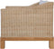 vidaXL Fauteuil met kussens natuurlijk rattan