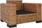 vidaXL Fauteuil met kussens natuurlijk rattan