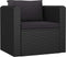 vidaXL - Fauteuil - met - kussens - poly - rattan - zwart