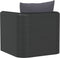 vidaXL - Fauteuil - met - kussens - poly - rattan - zwart