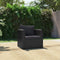 vidaXL - Fauteuil - met - kussens - poly - rattan - zwart