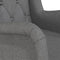 vidaXL Fauteuil met massief rubberwood schommelpoten stof lichtgrijs
