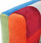 vidaXL Fauteuil met patchwork ontwerp en verchroomde poten kubus stof