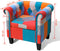 vidaXL Fauteuil met patchwork stof meerkleurig