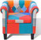 vidaXL Fauteuil met patchwork stof meerkleurig