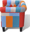 vidaXL Fauteuil met patchwork stof meerkleurig