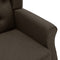 vidaXL Fauteuil met voetenbankje stof bruin