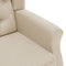 vidaXL Fauteuil met voetenbankje stof crèmekleurig