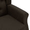 vidaXL Fauteuil met voetenbankje stof donkerbruin