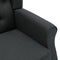 vidaXL Fauteuil met voetenbankje stof donkergrijs